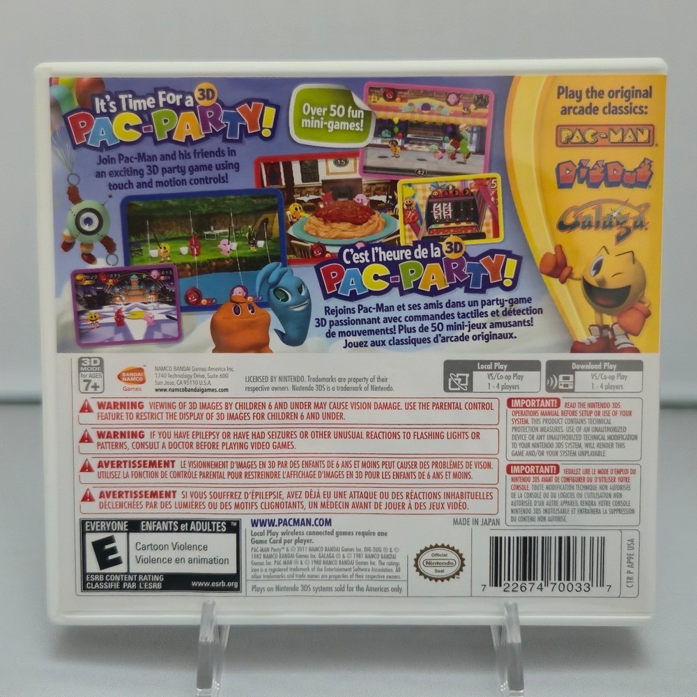 Pac-Man Party 3D 2011 - Nintendo 3DS - Authentic Complete CIB W/ Manual Tested - Picture 2 of 10